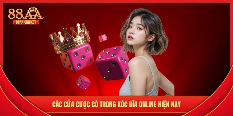 Các cửa cược có trong xóc đĩa online hiện nay