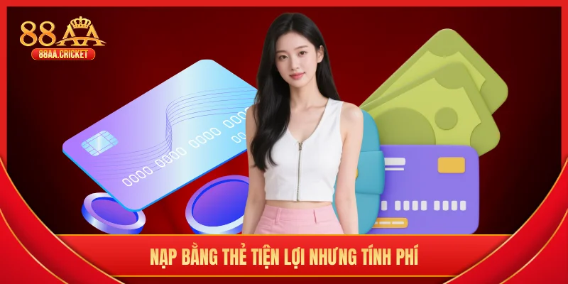 Nạp bằng thẻ tiện lợi nhưng tính phí
